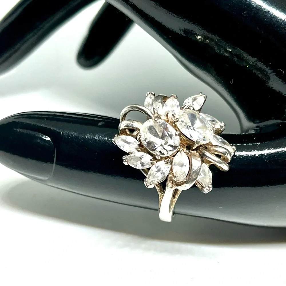 Vintage CZ Sterling Silver Ring